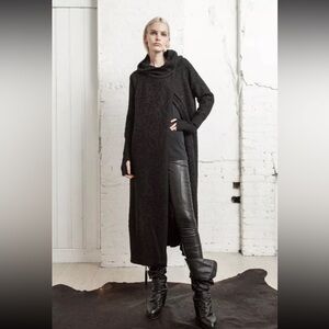 NWT $695 Nicholas K Andes Black Hooded Sweater Size XS Z258-7